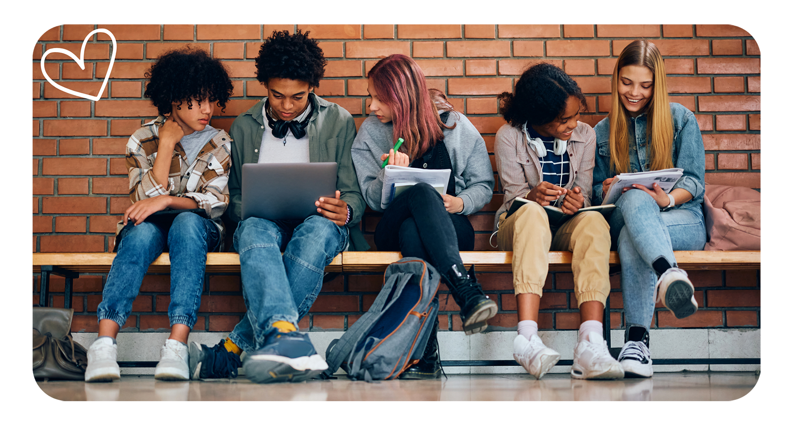 students sitting together